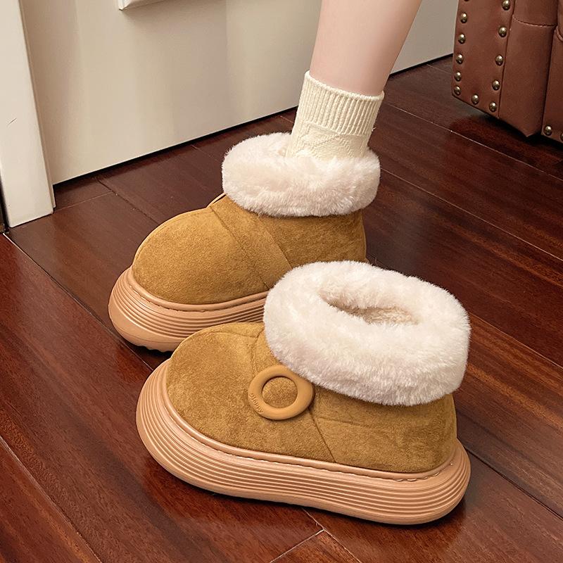 Simple Shoes, Versatile Snow Boots, New Thick-soled, Height-increasing, Fleece Cotton Shoes for Women
