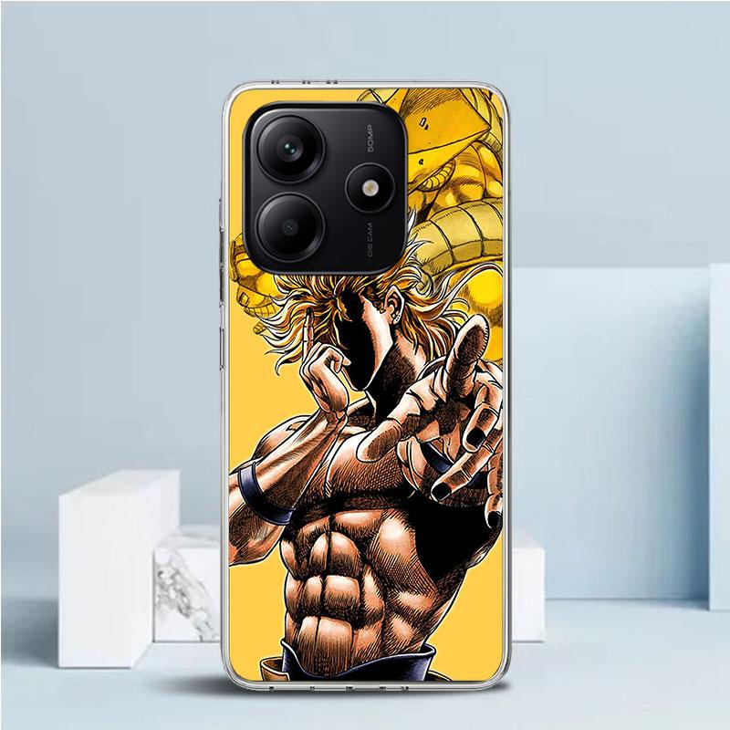 JoJo Adventure Dio Diego Brando Měkký kryt pro telefon Xiaomi Redmi Note 15 14 13 12 Pro Plus 14S 11S 11T 11E 10S 10 4G Vzor