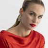 Luxenter Earrings with Multi-colored Crystal 18k Gold Finish - Aphuat