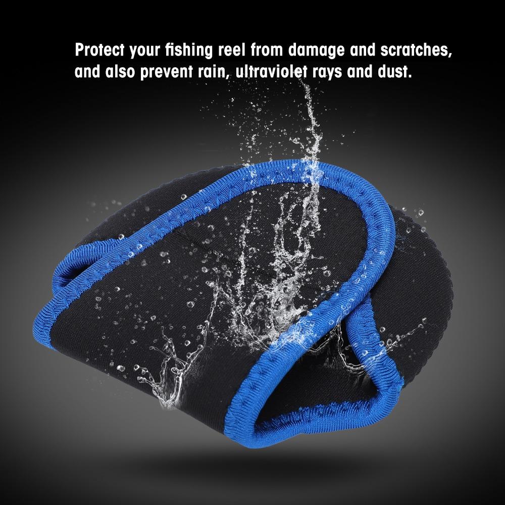 2PCS Neoprene Fishing Reel Bag Anti-Collision Soft Baitcast Reel Cover Breathable Fishing Reel Protective Case Outdoor Fishing