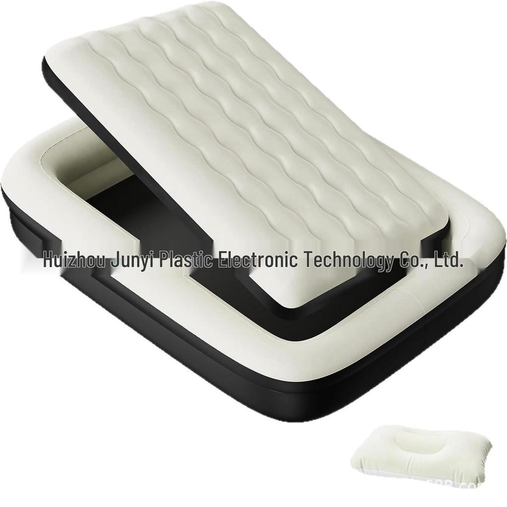 Kids' Inflatable Air Cushion Nap Bed - Flocked PVC Mattress for Home 