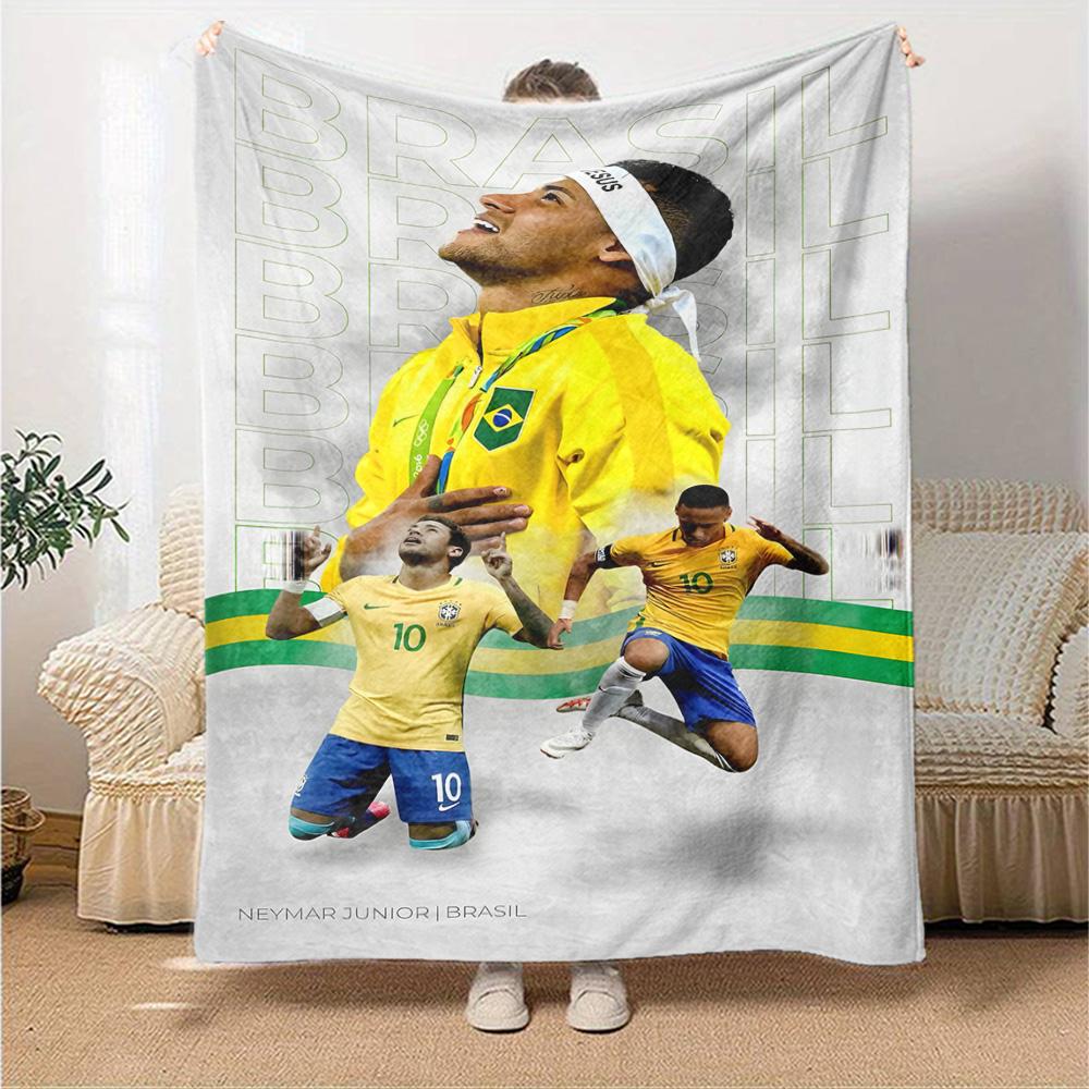 Brazilian Football Celebration Blanket Soft Cozy Great For Picnics Office Seaside Four Seasons Universal Modern Style Birthday Christmas Gift Blanket