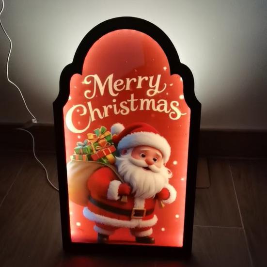 Ornement de Noël Port USB Miroir Hologramme Ambiance Festive Décoration de Noël Scintillante Décoration de Fête à la Maison Décor de Vacances