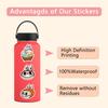 55/110 Labubu Rabu Stickers Cartoon Japanese Cartoon Mobile Phone Water Cup Decoration Waterproof Stickers