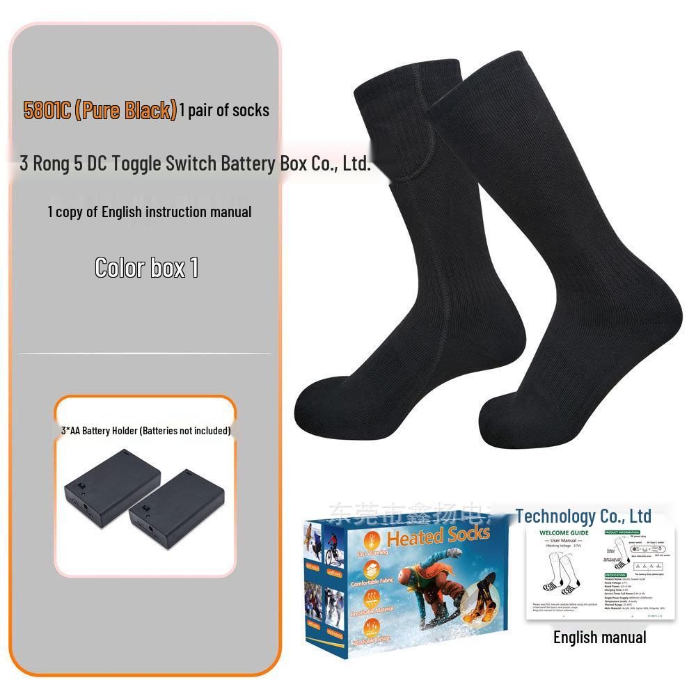 Calcetines calefactores eléctricos recargables: calcetines cálidos de invierno para hombre y mujer.