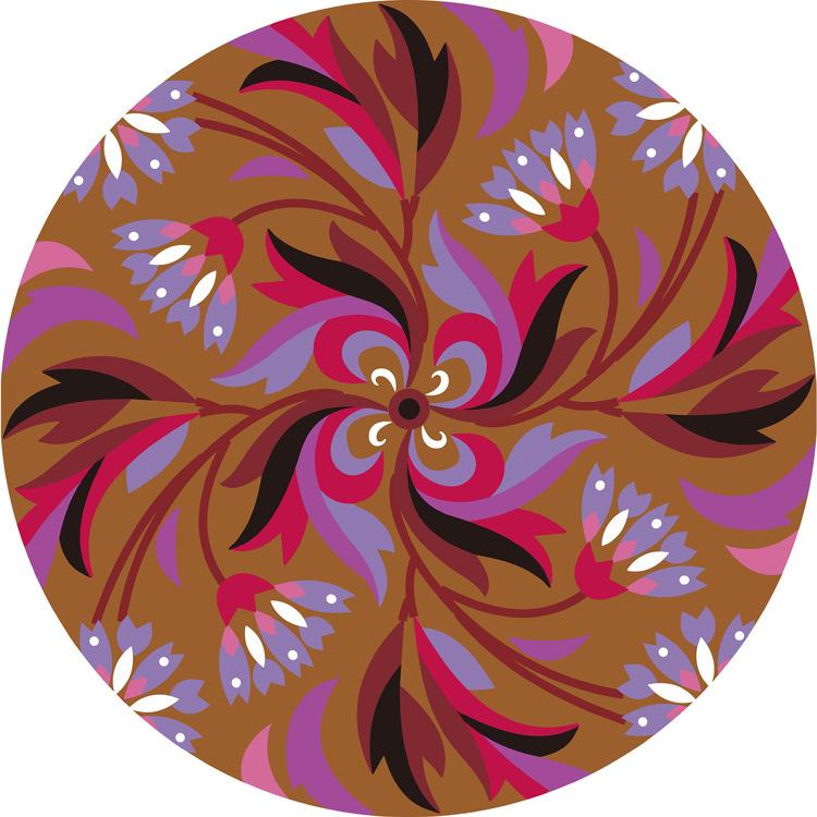 Round Retro Ethnic Style Carpet Living Room Coffee Table Bedroom Computer Chair Hanging Basket Non-slip Floor Mat