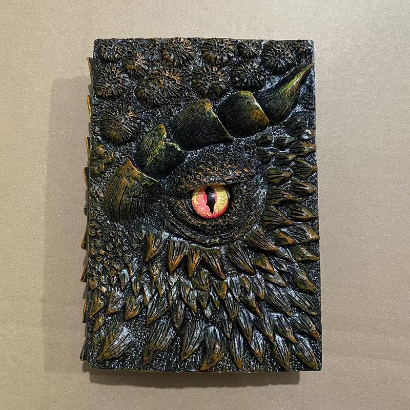 Vintage Dragon Embossed Resin Cover Travel Diary Notebook Travel Journal