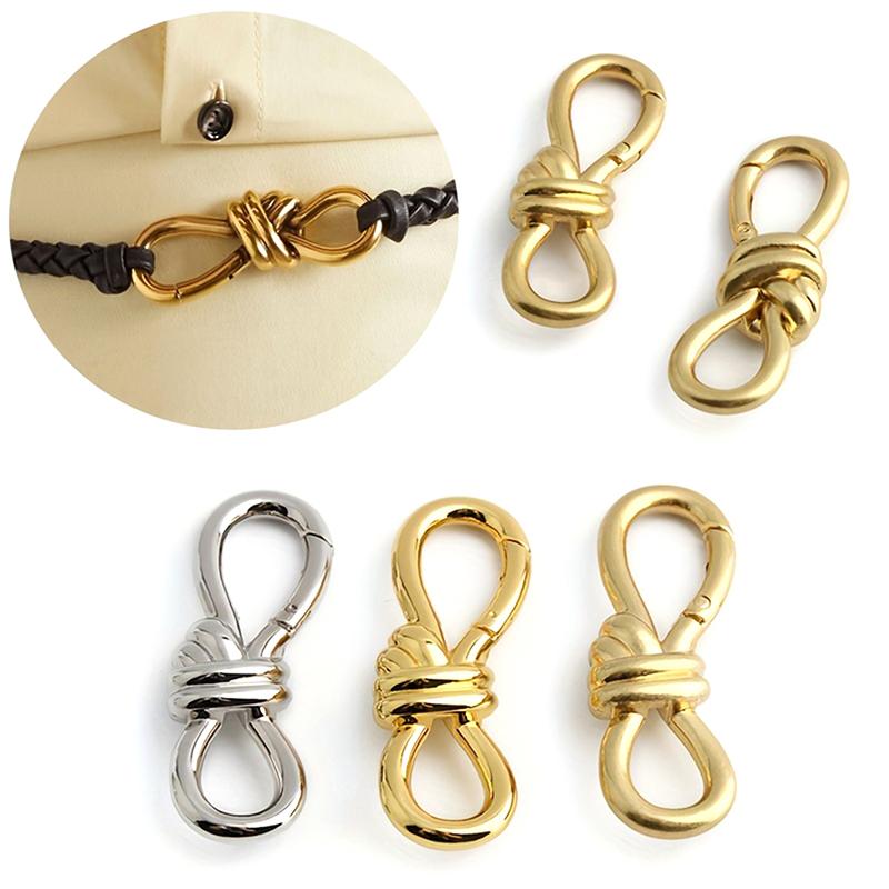 Women'S Tote Bag Metal Twist Knot Spring Ring Lobster Buckle Shoulder Bag Shoes Clothes Knot Decoration Keychain