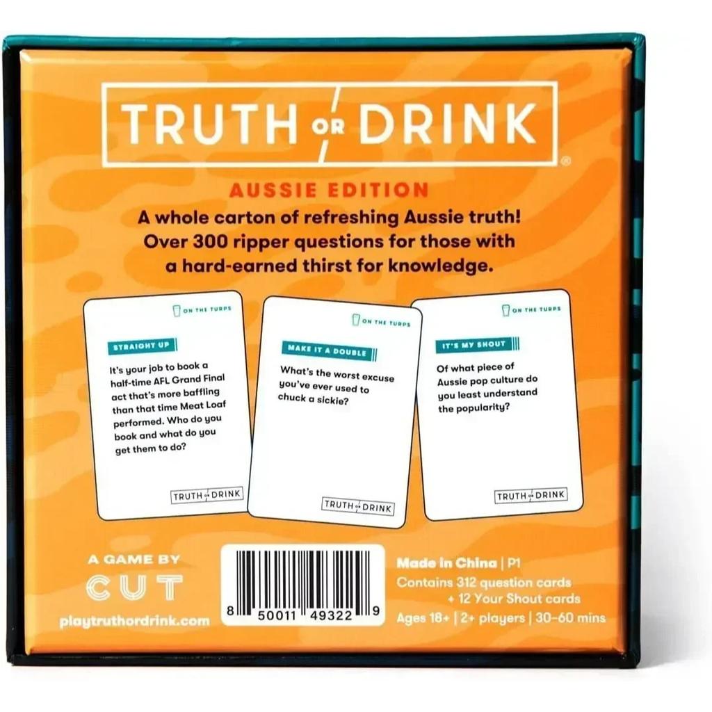 Truth or Drink English Board Games Drinking Card Friends Party Board Game