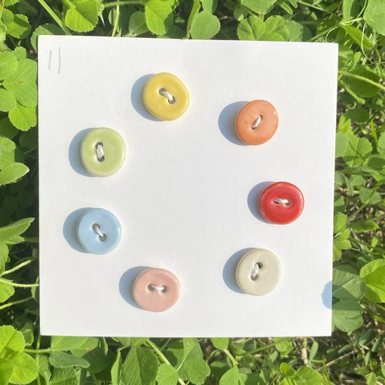 Rainbow Ceramic Button Fasteners for DIY Knitting & Doll Clothes (12/15mm)