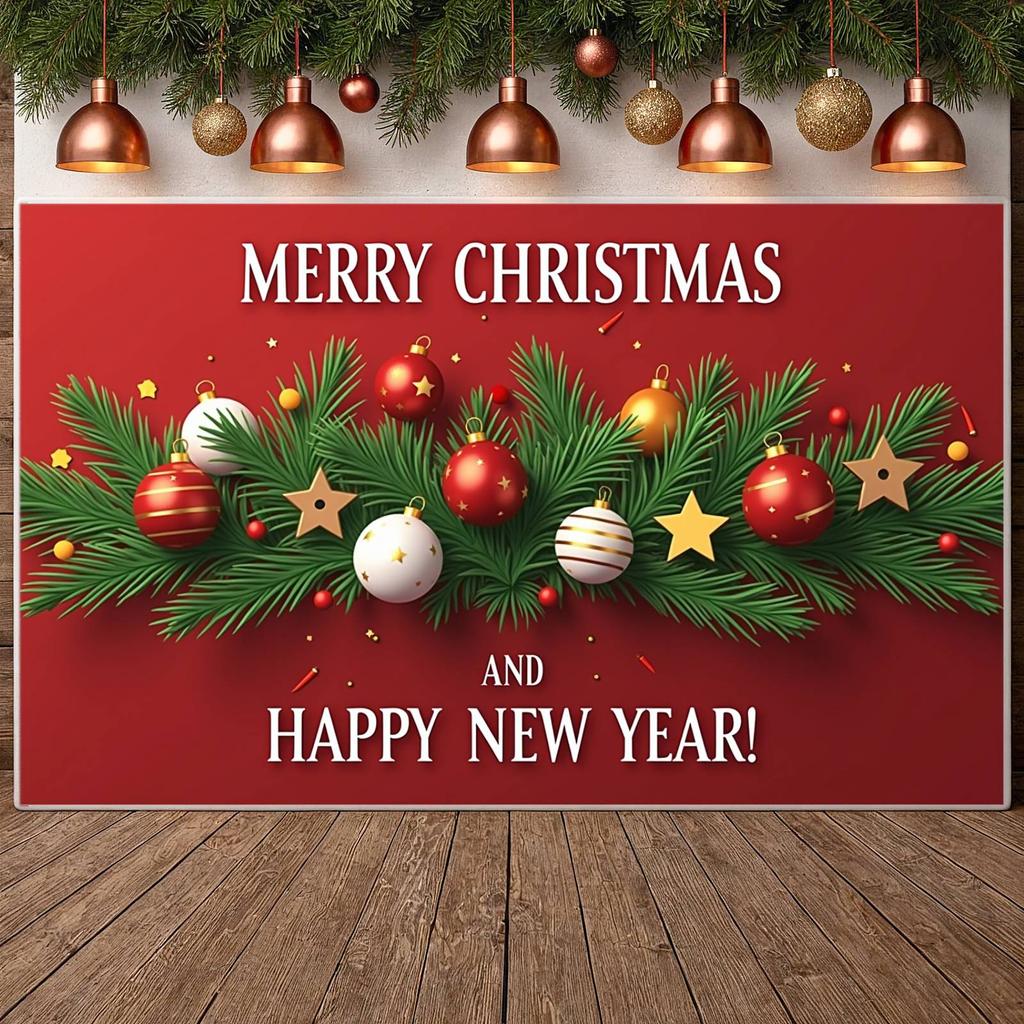 New Year Decoration Banner Festive Design Xmas Banner Happy New Year Banner Star Decorations For Indoor Decor Festive Gathering