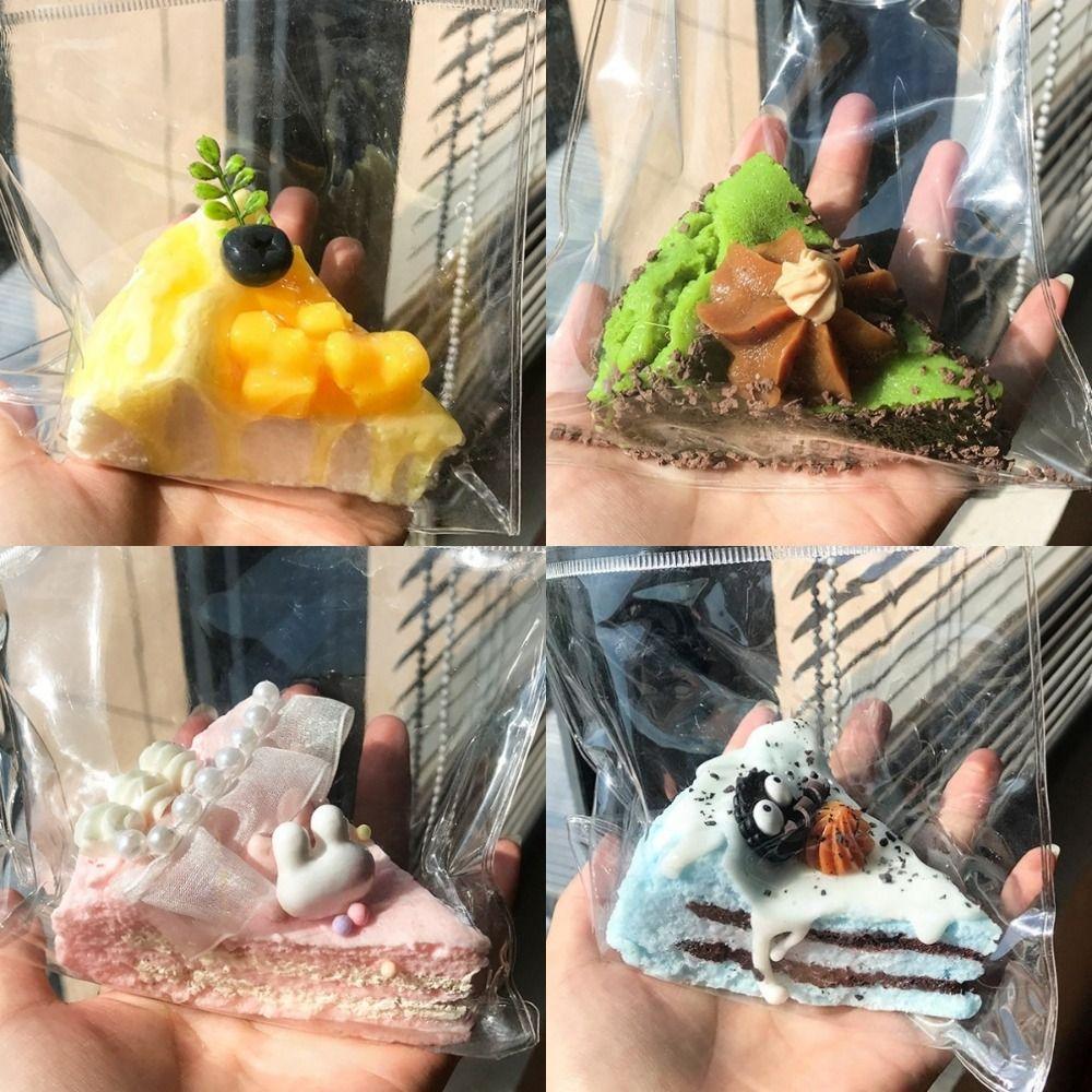 Mini Cute Cake Squishy Fingertip Toy Chocolate Cheese Slow Rebound Toy for Kid Gifts