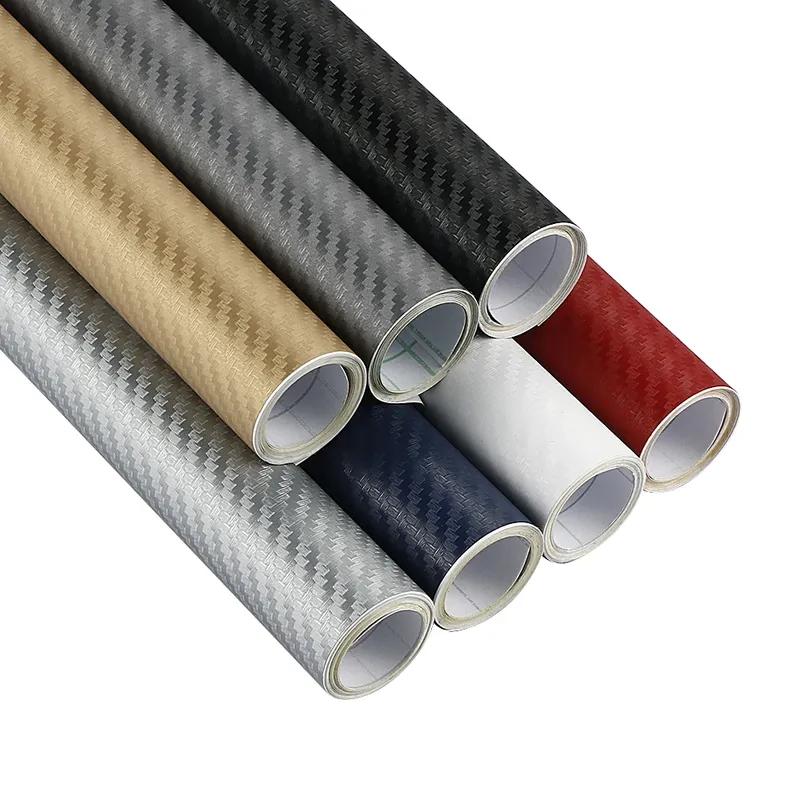 3D Carbon Fiber Vinyl Wrapping Film 60x200cm Waterproof DIY Car Sticker Motorcycle Automobiles Car Styling Exterior Accessories