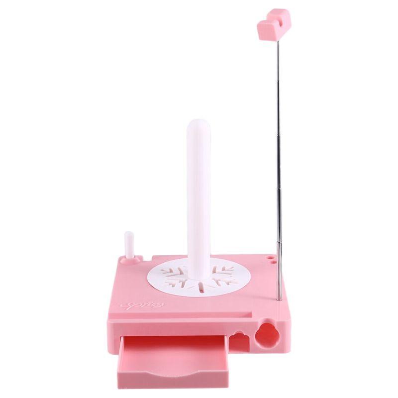 Crochet Caddy, Yarn Holder For Crocheting Multi-Function Yarn Spool Box, Detachable Yarn Holder,Yarn Spinner розовый