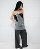 CHICKS Modern Straight Wide Slacks Gray
