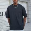 Cotton Short, Wide, Short Sleeved High-quality Off Shoulder Loose Round Neck T-shirt for Men