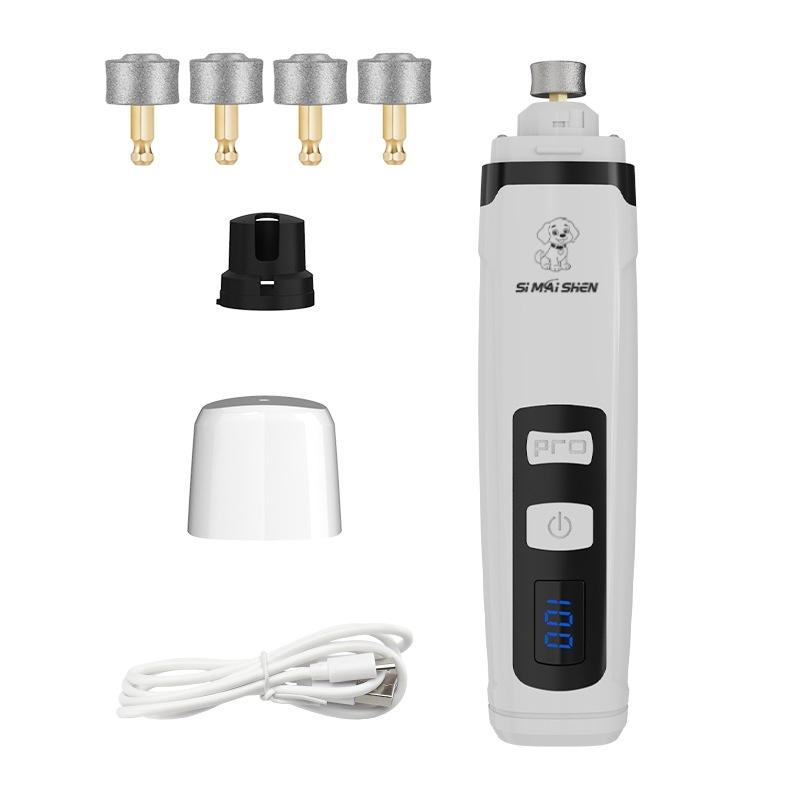 Nieuwe Elektrische Hondennagelknipper Oplaadbaar via USB LED-lampje Stille Katten Nagelslijper Huisdier Poten Nagelsverzorging Benodigdheden