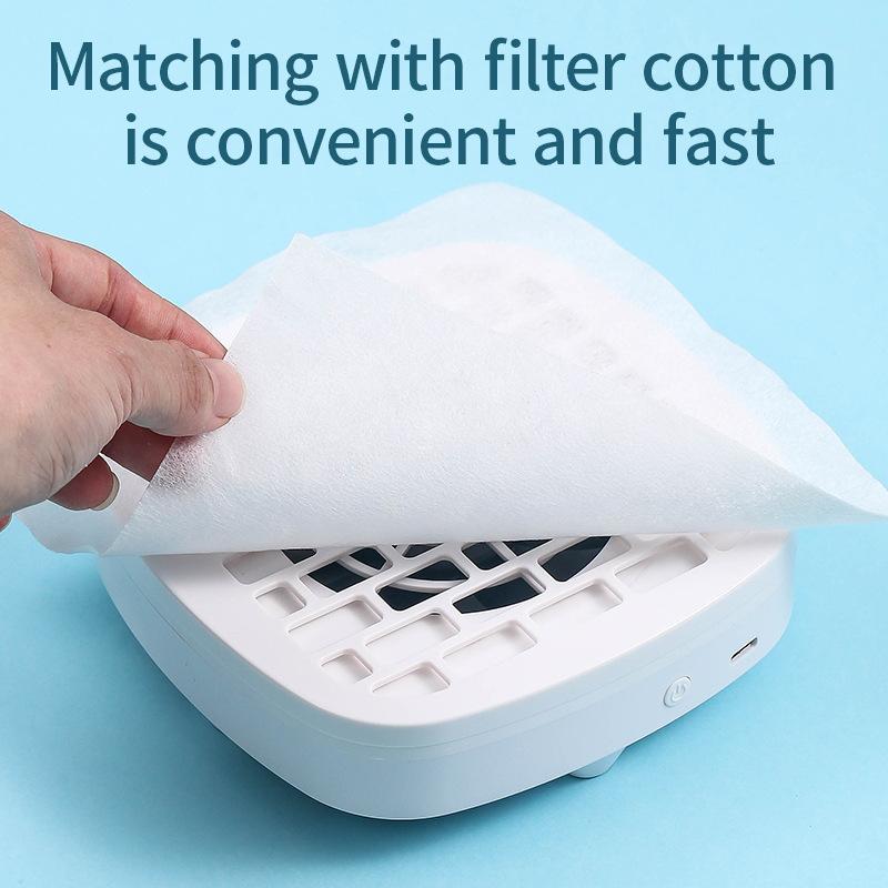 1Pcs Compact Nail Dust Collector With Lightweight Design,Portable Nail Vacuum Fan,Reusable Filter & Easy-Control For Beginners