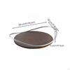 Oval Metal Tray Shallow Tabletop Open Handle Frame for Living Room Ss Wood