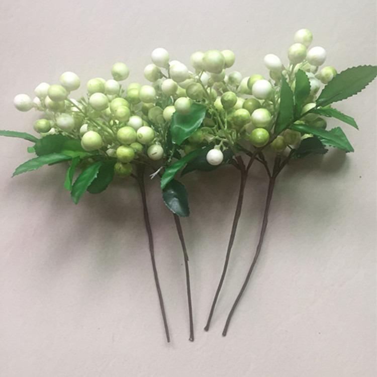 5PCS 24CM Foam Artificial Flowers California Berries Blueberry Fruit Small Fake Flower Home Decorative Party Wedding Blue Decor
