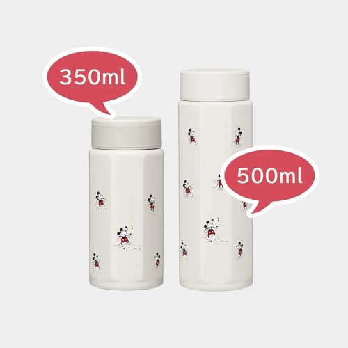 Skater Stainless Steel Mug Bottle 350ml Easy To Hold Octagonal Thermal/Cold Water Bottle Disney Mickey Mouse STO4-A