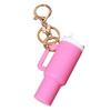 Mini Cup Keychain Butterfly Cute Tumbler Key Ring Chapstick Holder Keychain for Stanley Cup Accessories