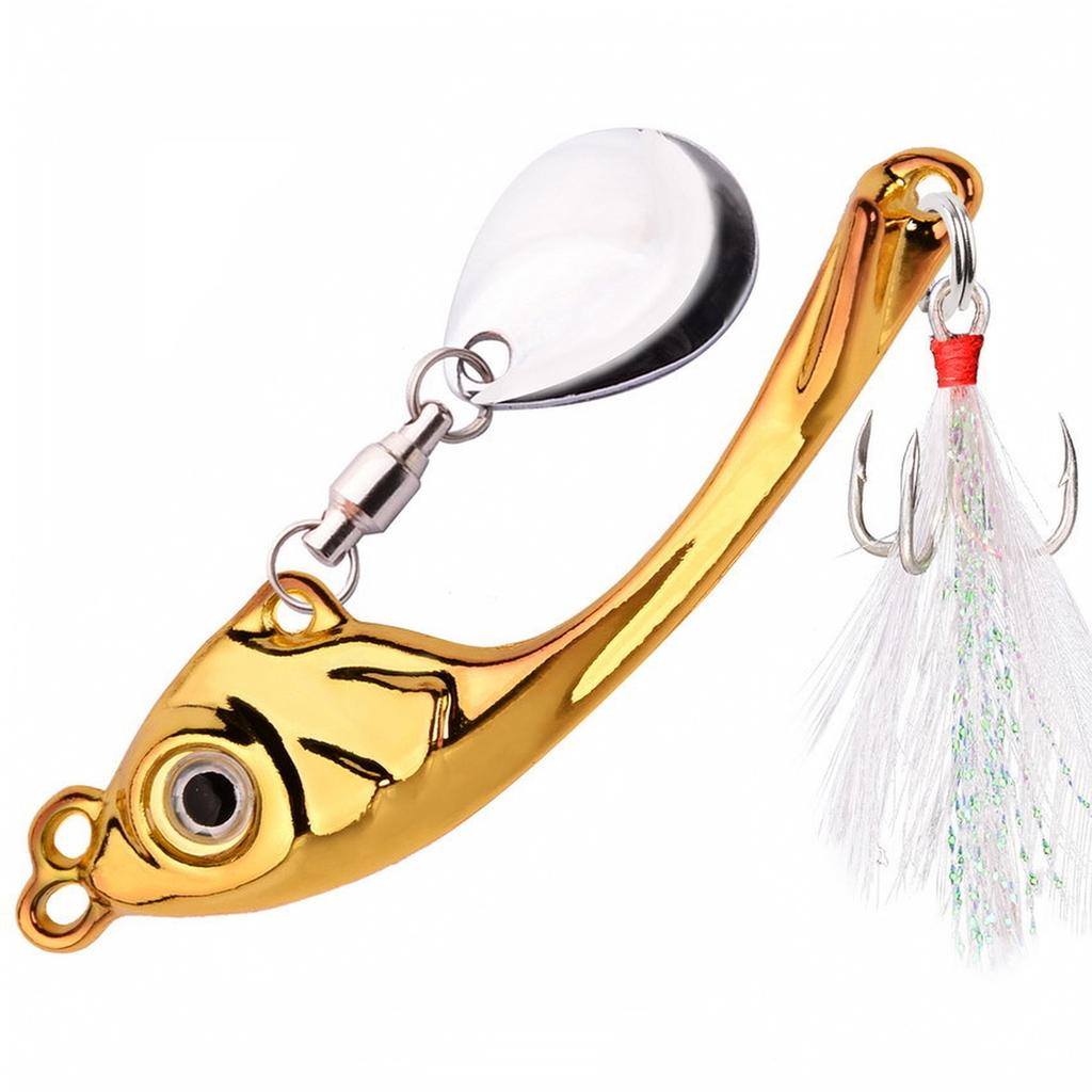 Colorful Alloy Spinnerbait with Long Vibrating Action for Fishing