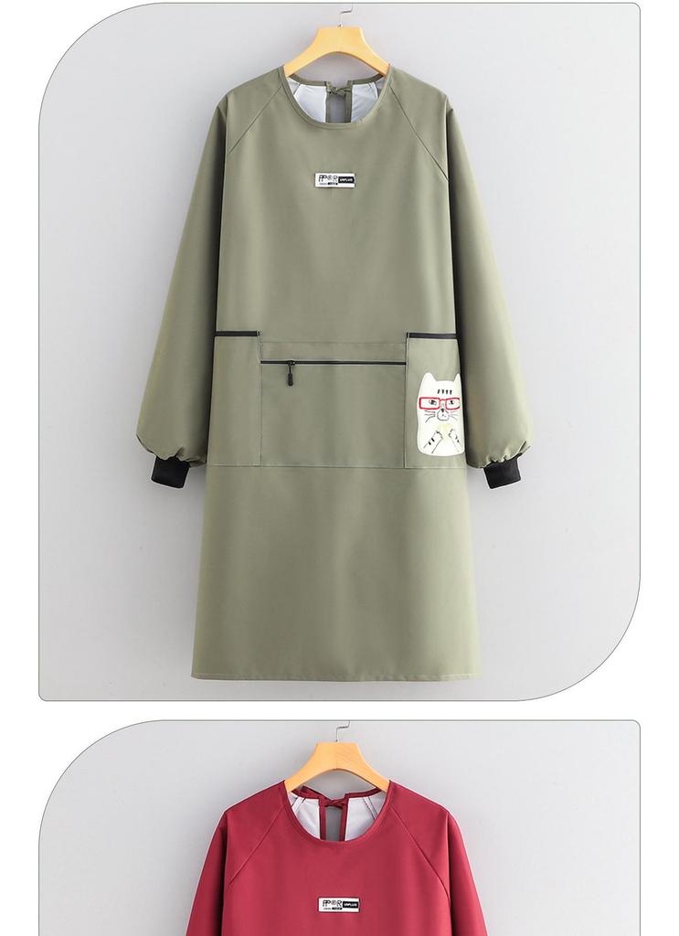 Waterproof Oil-Proof Long-Sleeve Kitchen Apron for Men & Women