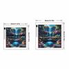 DIY Diamond Painting Canvas Kit for Adults Enchanted Waterfall Butterflies Rhinestone Craft for Stress Relief Living Room Wall Decoration Gift