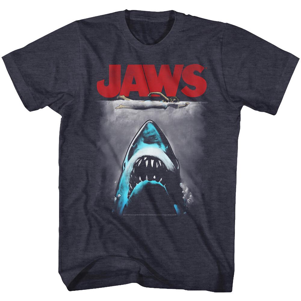 Jaws 70 Thriller Movie Hungry White Shark Tasty Morsel Men T Shirt S