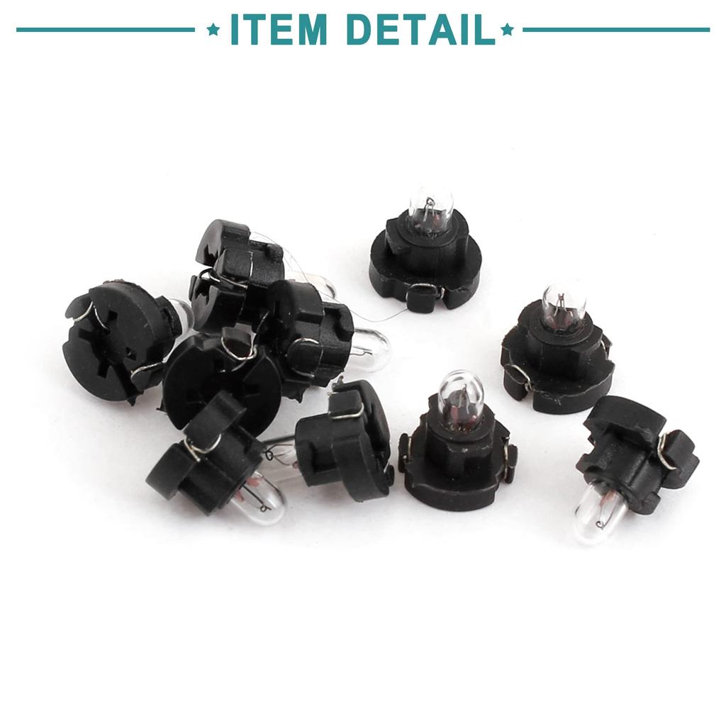 ACROPIX Light Bulb Auto Dashboard Indicator Side Light Internal T3 1 Yellow Black 10pcs