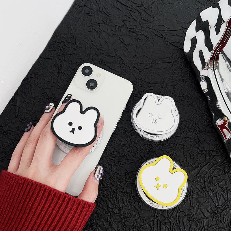Cute Wind Mobile Phone Airbag Bracket Bunny Mirror Sticker Magnetic Suction Retractable Portable Lazy Niche