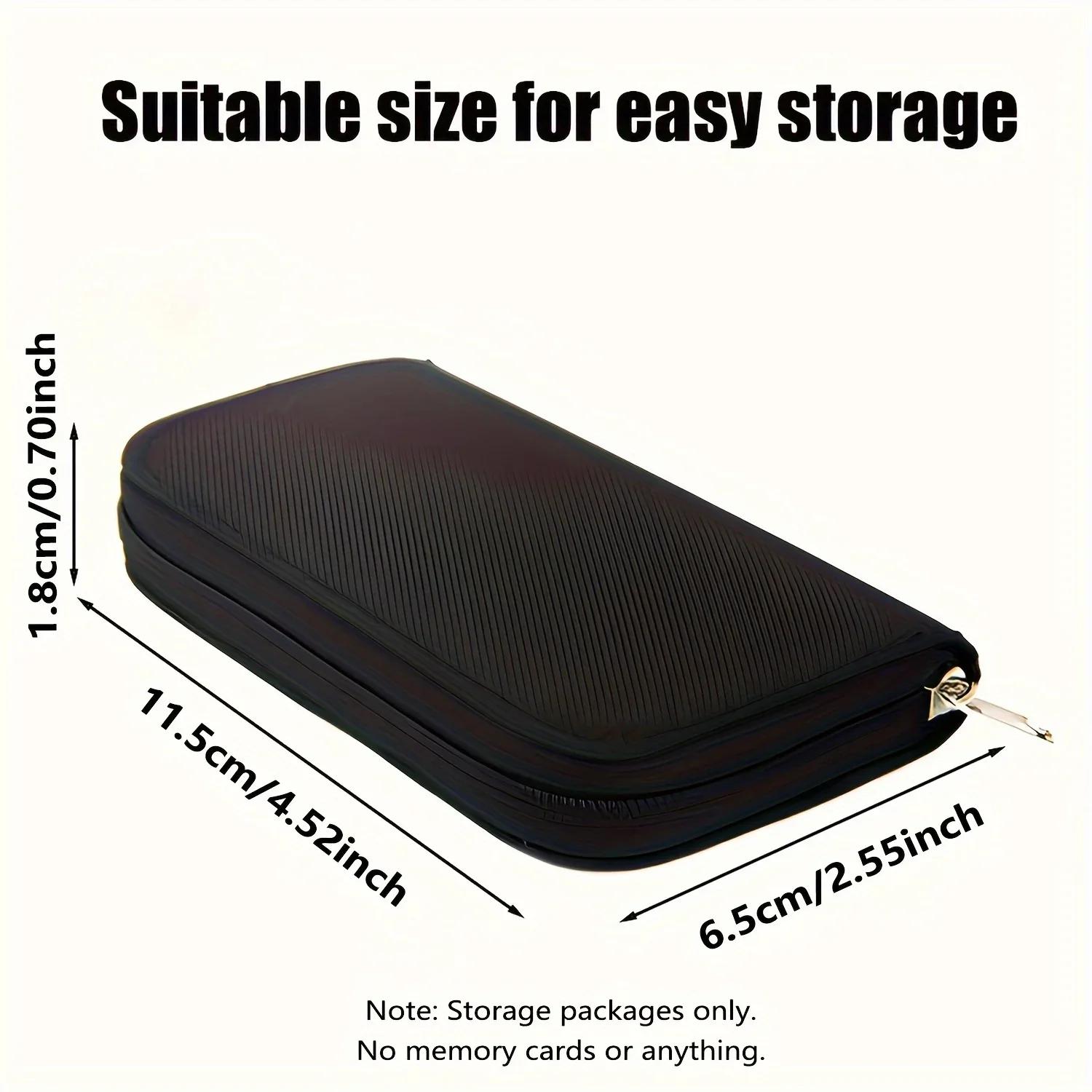 

1Pc Memory Card Storage Bag Carrying Case Holder Wallet 22 Slots for CF/SD/Micro SD/SDHC/MS/DS Game Accessories memory card box чорний