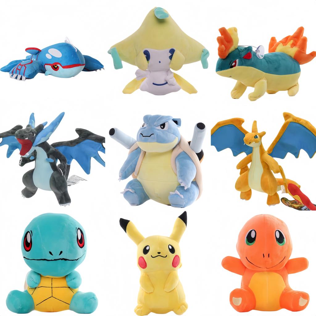 POKEMON Pikachu Plush Gengar Eevee Shine Charizard XY Blastoise Jirachi Quilava Squirtle Bulbasaur Charmander Peluche Toys gift
