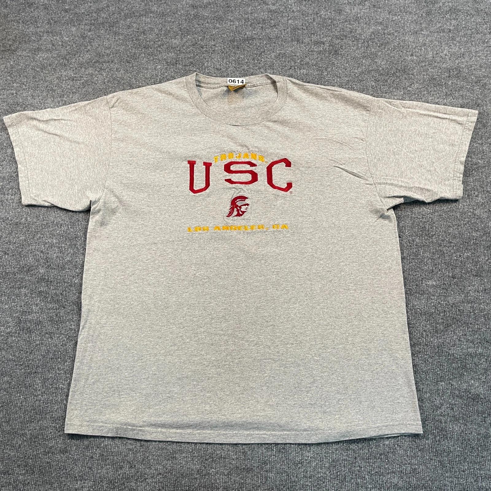 Vintage 90s Nutmeg USC Trojans Football Shirt 2XL 26x30 Embroidered-Logo XL