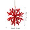 Glitter Finish Snowflake Hanging Ornament 3D Design Glitter Snowflake Decoration  Home Decor