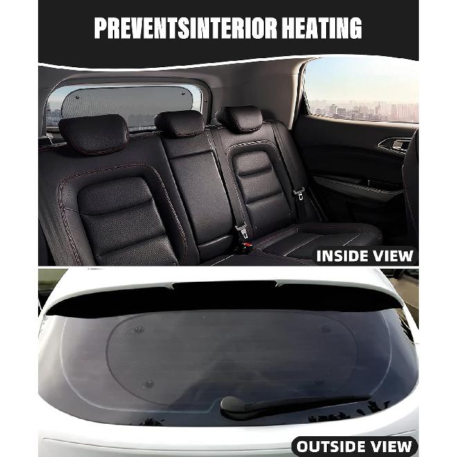 YAKEFLY Car Sun Shade,Car Rear Window Sunshade With Suction Cups,Car Sun Shade Windshield Sun UV Rays Protection,Rear Window Shade For Car Rear