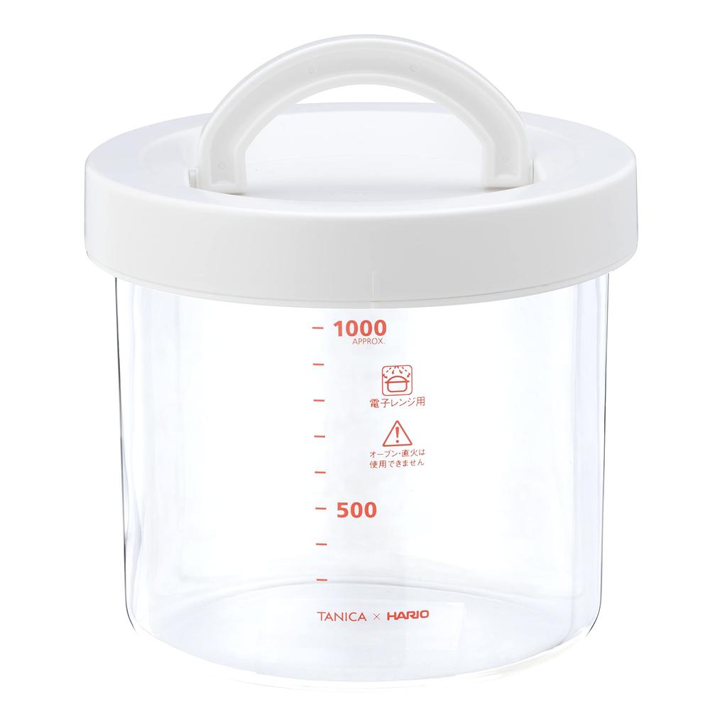 TANICA Glass Inner Container (YS-02) Only. Compatible with Yogurtia S (YS-01), Yogurtia (YM-1200), and KAMOSICO (KS-02/KS-12) (White)
