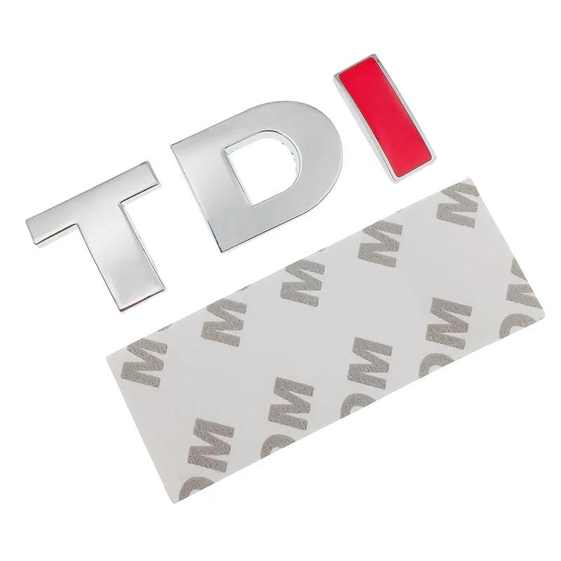 cycr3 Car Styling Red Solid TDI Logo Badge Emblem Decal Car Sticker for VW Golf JETTA PASSAT MK4 MK5 MK6 skoda Seat Car Accessories