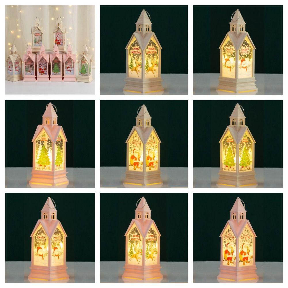 Christmas tree Christmas Santa Lantern LED Snowman Hanging Lanterns Christmas Wind Lantern Home