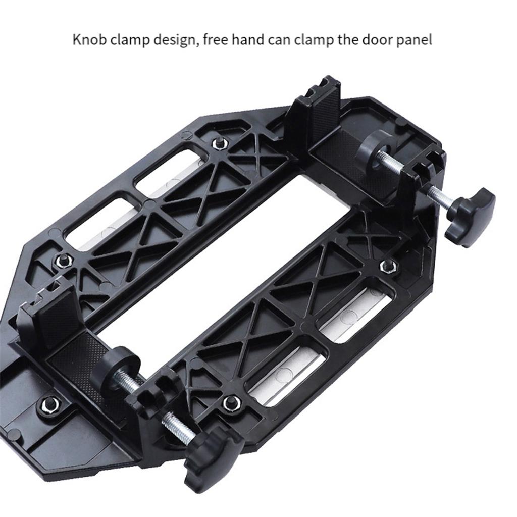 HOT Door Hinge Jig Woodworking Hole Opener Slotting Locator Wooden Door Hinge Hole Guide Door Lock Jig for Door Lock
