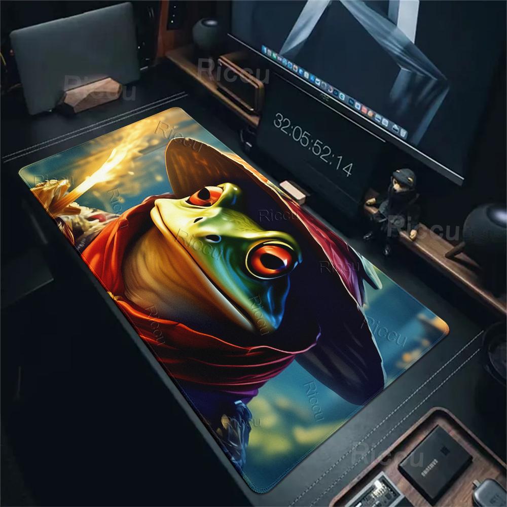 Magic Playmat Gathering Gaming Pads Frog Wizard Pattern Theme Anime Aesthetics Desk Mat Office Accessories Carpet Non-slip Rugs