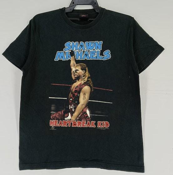 Shawn Michaels Heartbreak Kid vtg classic style black shirt QT5571 S