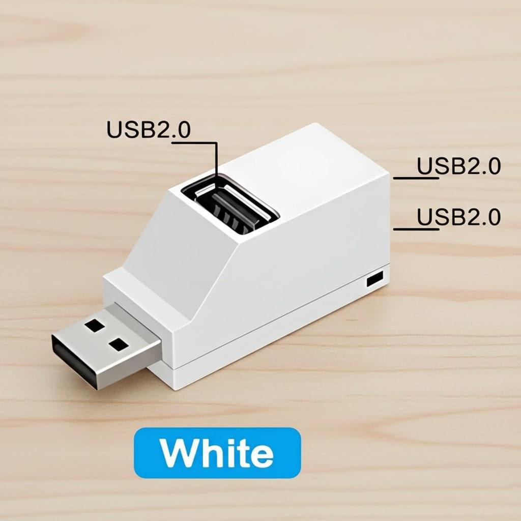 

Mini 3-Port USB Hub USB2.0 USB3.0 High-Speed Splitter for Laptop and Computer Accessories Compatible with Windows and Mac
