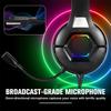 3.5mm Gaming Headset with Omnidirectional Microphone, Over Ear Game Headset with RGB Lighting, Volume Control for