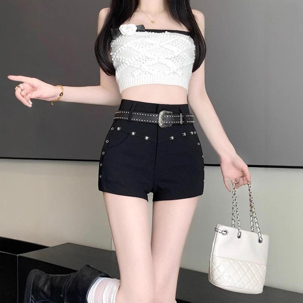 Women's Spicy Denim High-Waist Hot Shorts - Sexy, Slimming, Elastic, and Hip-Hugging Fit