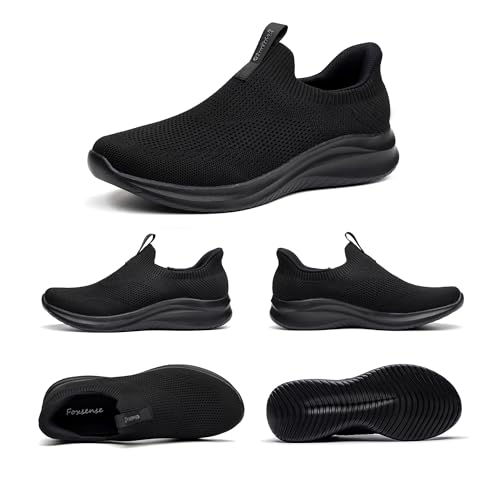 Foxsense Sneaker [Einfach im Stehen anzuziehen, freihändig, von Physiotherapeuten empfohlen] Herren- und Damengehschuhe, Sport-Slip-Ons, Ru