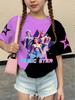 T-shirt Grafica Cartoon Kpop per Ragazze T-shirt Casual Girocollo Adatta per Ragazze Bambini Regalo Manica Corta