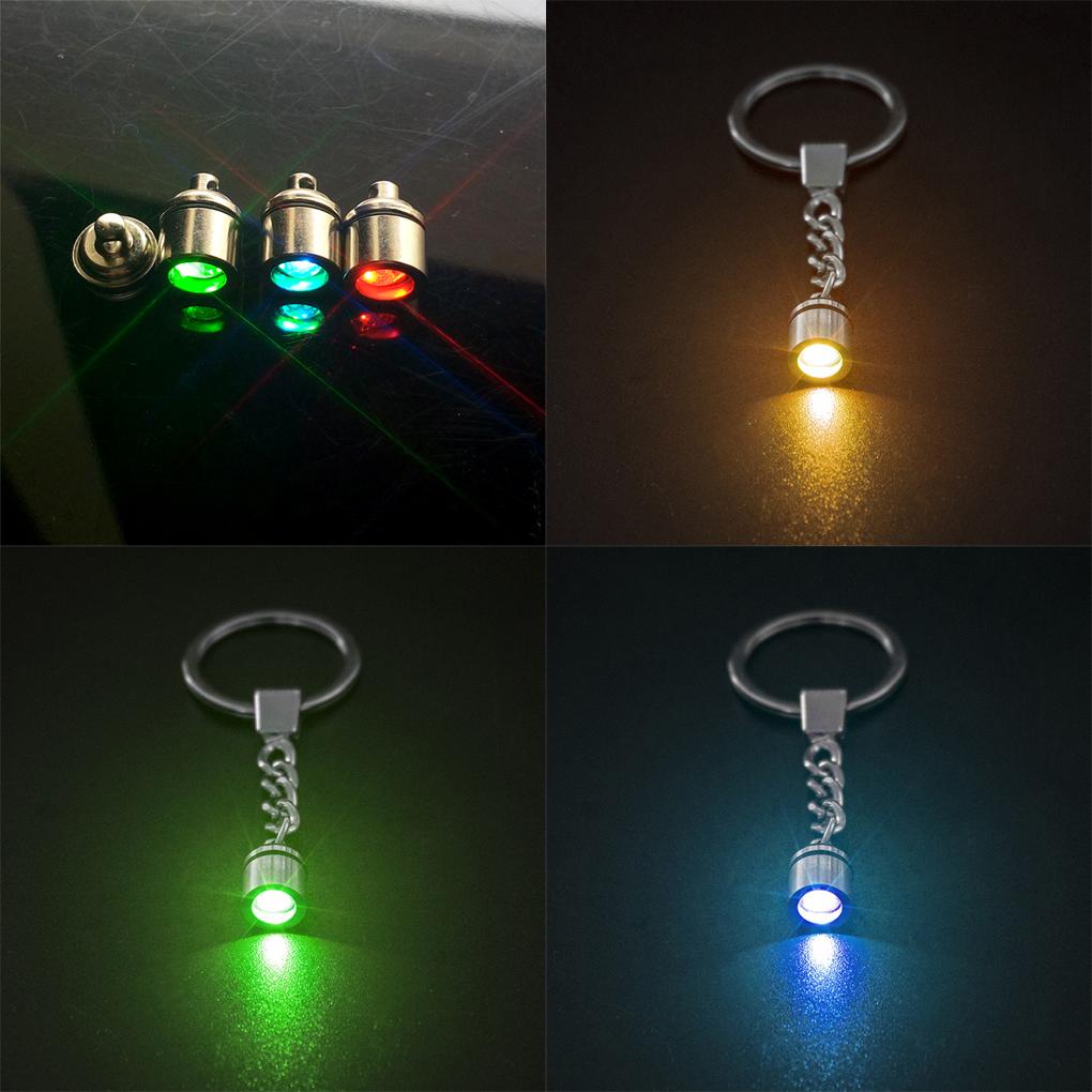 Keychain Light Zinc Alloy Portable Keyring Lamp Handbag Outdoor Key Chain Pendant Storage Battery Operated Decorative
