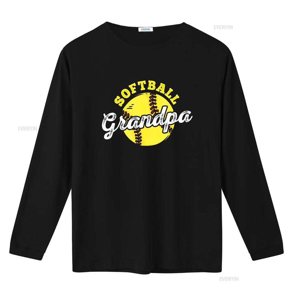 Softball Grandpa Grandfather Father s Day T Shirt vintage Washed fashion streetwear Slightly Breathable Comfortable